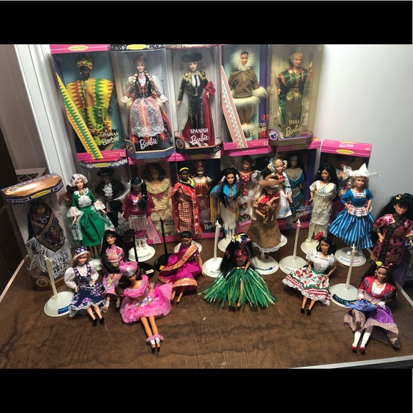 Barbie Other - Lot of 38 AROUND THE WORLD BARBIES! Vintage& Nice!